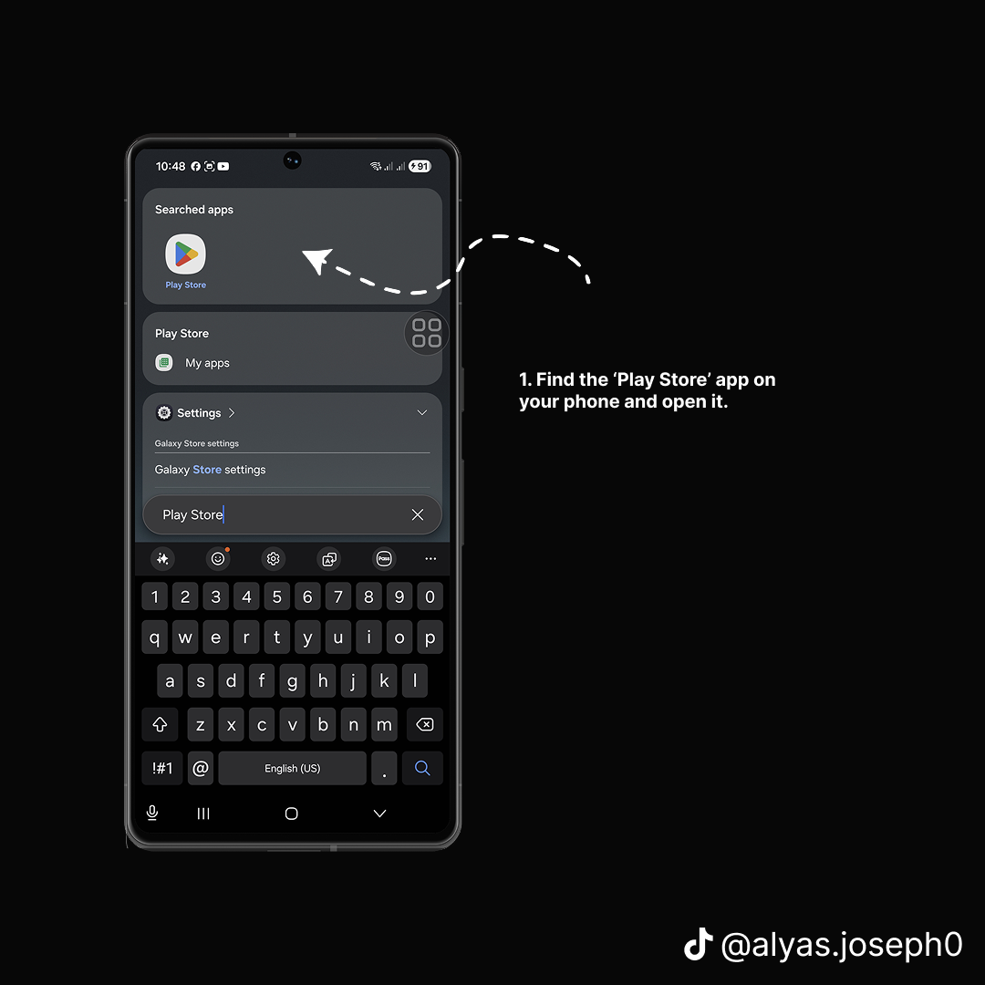 Android search results showing the Play Store app